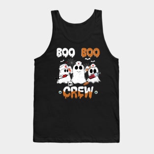 Boo Boo Crew Nurse Ghost Funny Halloween Costume Matching Shirt Tank Top